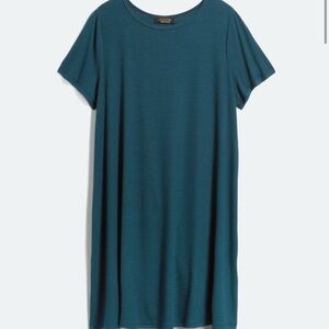 Renee C. Teal Striped Dress